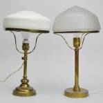 BORDSLAMPOR, 2 st, glasmässing