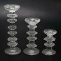LJUSSTAKAR. 3 st. Glas. Iittala, Festivo.