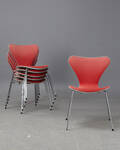 Arne Jacobsen, stolar 3107 Sjuan, 6 st 
