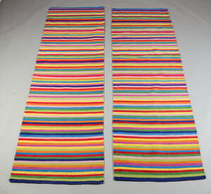 To moderne løbere af uld, 244x81 cm. 2