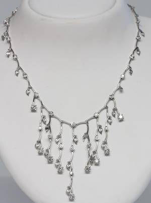 Stort brillantcollier, ca. 6.50 ct. Denne auktion er annulleret - se nu vare 1945685