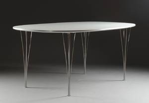 Piet Hein 1905-1996  Bruno Mathsson 1907-1988, Super Ellipse spisebord B416. Nyt og ubrugt Denne auktion er annulleret - se nu vare 1936208
