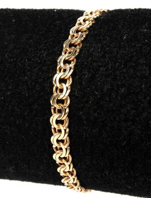 Bismarck armlænke, 14 kt guld