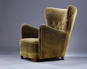 Overpolstret lænestol, 1940erne, dansk snedkermester 