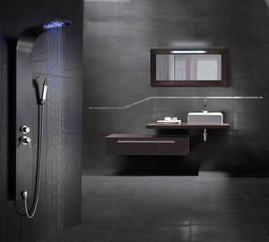 Brusepanel med massage, LED lys