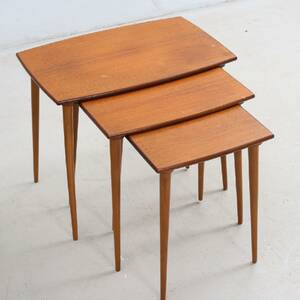 SATSBORD, teak, 1950-tal, med mörk fris.