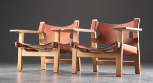 Børge Mogensen. Par lænestole Den spanske stol, model 2226 2