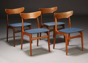 Schønning  Elgaard. Spisestole, teaktræ 4