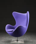 Arne Jacobsen. Lænestol Ægget, Hallingdal uld 