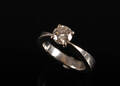 Solitairering af 14 kt. hvidguld, 1.03 ct.