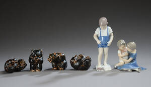 Royal Copenhagen, Bing  Grøndahl. Samling figurer af porcelæn. 6 Denne vare er sat til omsalg under nyt varenummer 4445253