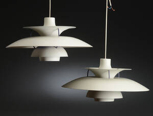 Poul Henningsen. Par PH5 pendler hvidlakeret 2 