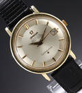 Omega Constellation. Vintage herreur i stål med guldkappe, ca. 1966