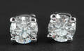 Earrings in 14k set with brilliant cut diamonds 0.90ct