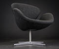 Arne Jacobsen. Lænestol Svanen, grå Hallingdal uld, model 3320