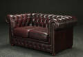 To-personers sofa, Chesterfield form 