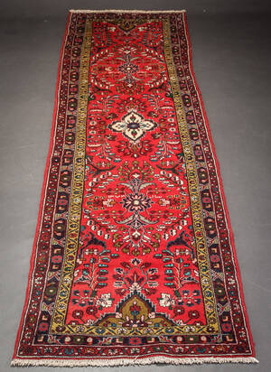 Persisk Hamadan løber, 310 x 82 cm.