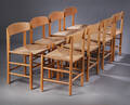 Børge Mogensen. Otte shakerstole af bøg , model J39 8