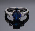 Safir- og brillantring af 14 kt  Denne vare er sat til omsalg under nyt varenummer 4442274