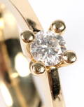 Solitairering, 14 kt guld, 0.20 ct.