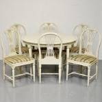 BORD MED 6 STOLAR, gustaviansk stil