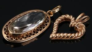 To vedhæng i 1418 kt guld 2