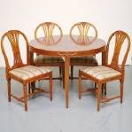 BORD MED 4 STOLAR, gustaviansk stil