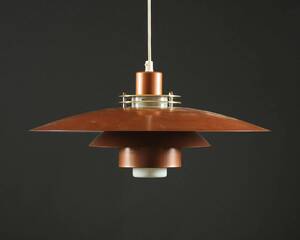Erc, italiensk lampedesign, pendel af kobberbemalet metal