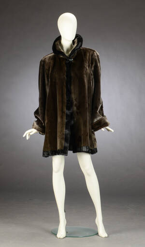 Pelsjakke af sælskind, str. 42