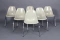 Charles Eames. Seks skalstole, model DSS, cremefarvet glasfiber 6 Denne vare er sat til omsalg under nyt varenummer 4640281