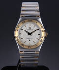Omega Constellation. Dameur i 18 kt. guld og stål med lys skive, ca. 1998 Denne vare er sat til omsalg under nyt varenummer 4272208