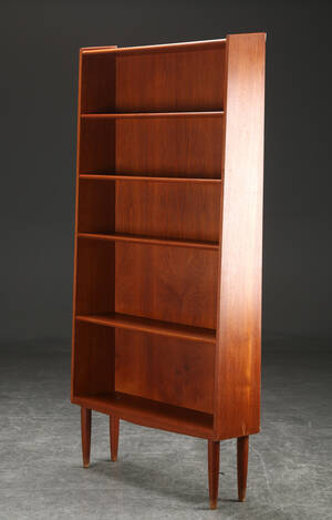 Reol af teak, 1950erne, dansk møbelproducent