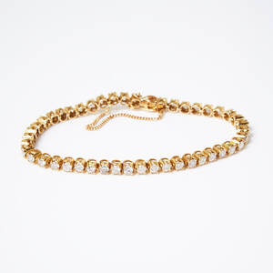 Armband 14 k guld diamanter