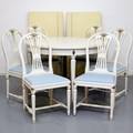 BORD  6 STOLAR, gustaviansk stil