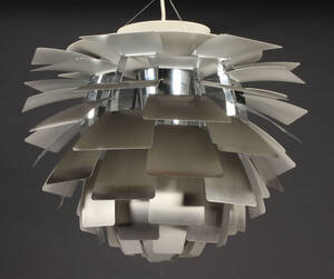 Poul Henningsen. Pendel Koglen, børstet stål, Ø. 60 cm