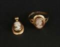 Ring samt hänge, 18k