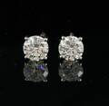 Earrings in 14k with brilliant cut diamonds 0.60ct This lot has been put up for resale under the new lot no. 4883382