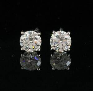 Earrings in 14k with brilliant cut diamonds 0.60ct This lot has been put up for resale under the new lot no. rnrn4883382