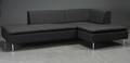 DAMM MODULSOFA med tilspidsede metalben betrukket med slidstærkt Antracit møbelstof. 