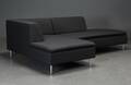 DAMM MODULSOFA med tilspidsede metalben betrukket med slidstærkt Antracit møbelstof. Denne vare er sat til omsalg under nyt varenummer 4925925