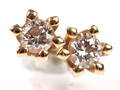 Diamant ørestikkere, 14 kt guld. Et par. 0.18 ct 2