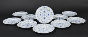 Royal Copenhagen Kgl. P. Musselmalet Riflet. 11 middags tall., nr. 175 1. sort. 11