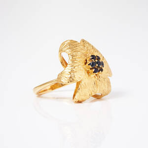 Ring 18 k guld safirer