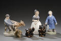 En samling figurer af porcelæn Royal Copenhagen bestående af  6.