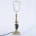 BORDSLAMPA, mässing och trä, 1900-tal.