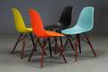 Charles Eames. Sæt på fire skalstole, model DSW 4 