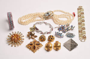 Samling vintage smykker