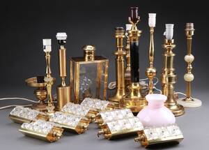 Samling lamper af messing 15