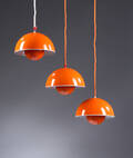 Verner Panton for Louis Poulsen. Tre pendler Flowerpot 1970erne. 3 