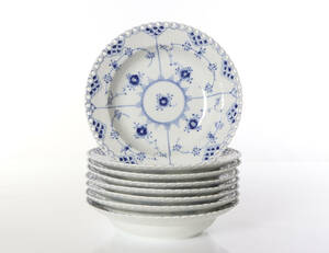 MUSSELMALET, DJUPA TALLRIKAR, ÅTTA ST